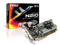 MSI Video Card G2101D3 N210-MD1G/D3 GeForce 210 1GB DDR3 64Bit PCI Express 2.0 DVI HDMI VGA Windows 7 Retail