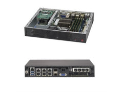 Supermicro System SYS-E300-8D Mini-1U Xeon D-1518 FCBGA 1667 2.5 inch Fixed Drive PCI Express Brown Box