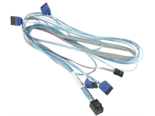 Supermicro Cable CBL-SAST-0810 Internal MiniSAS HD SFF-8643 to 4 Right Angle SATA Brown Box