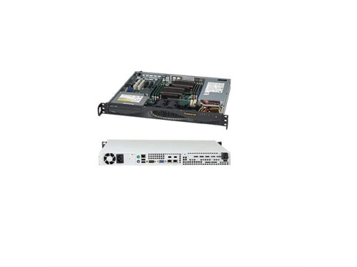 Supermicro Case CSE-512F-350B1 1U 350W 2x3.5 inch fixed drive bay SAS/SATA Black Brown Box