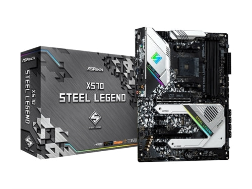 ASRock Motherboard X570 STEEL LEGEND AMD 128G PCIE4 ATX Retail