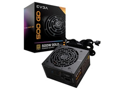 EVGA Power Supply 100-GD-0500-V1 500 GD 500W 80+GOLD 120mm Sleeve Bearing Retail