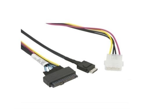 Supermicro Cable CBL-SAST-1011 75cm OCuLink to PCI Express U.2 with Power Cable BrownBox