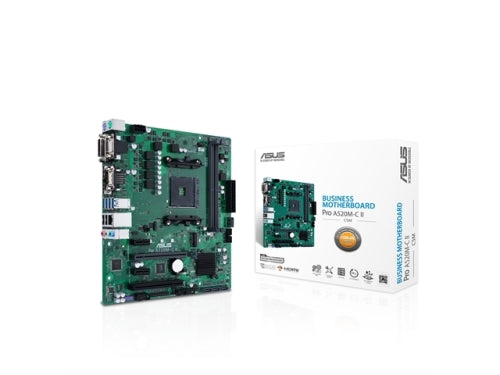 ASUS Motherboard PRO A520M-C II/CSM AMD AM4 Ryzen5000/4000/3000 A520 DDR4 HDMI/DP mATX  Retail