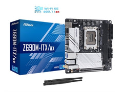 ASRock Motherboard Z690M-ITX/ax Z690 S1700 2 DIMMs DDR4 ITX Retail