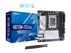 ASRock Motherboard H670M-ITX/AX H670 LGA1700 Max64GB DDR4 Mini-ITX Retail