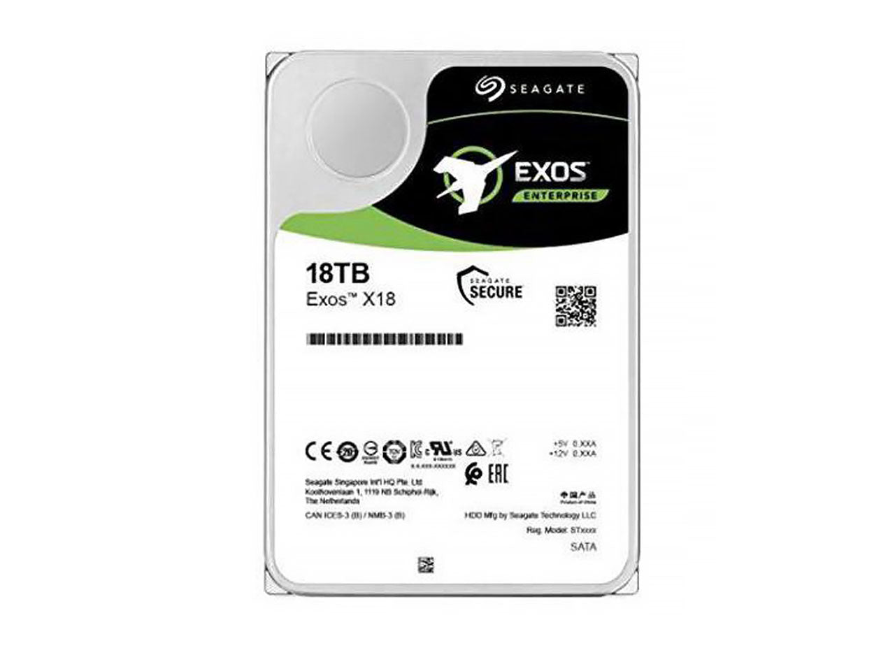 Seagate Hard Drive ST18000NM004J 18TB 12Gb/s SAS 7200RPM 256MB 512e/4Kn Bare